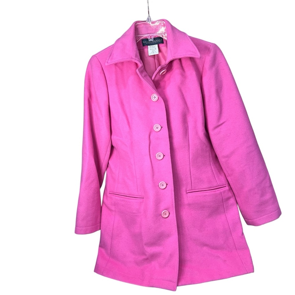 Havre Bernard Pink 100% Wool Women's Coat Jacket Peacoat Sz8 by Bernard Haltzman